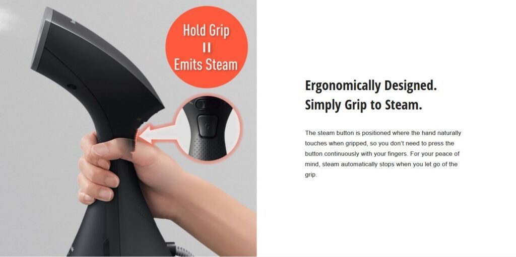 Panasonic Hand Held Garment Steamer Grey NI-GS400HTH