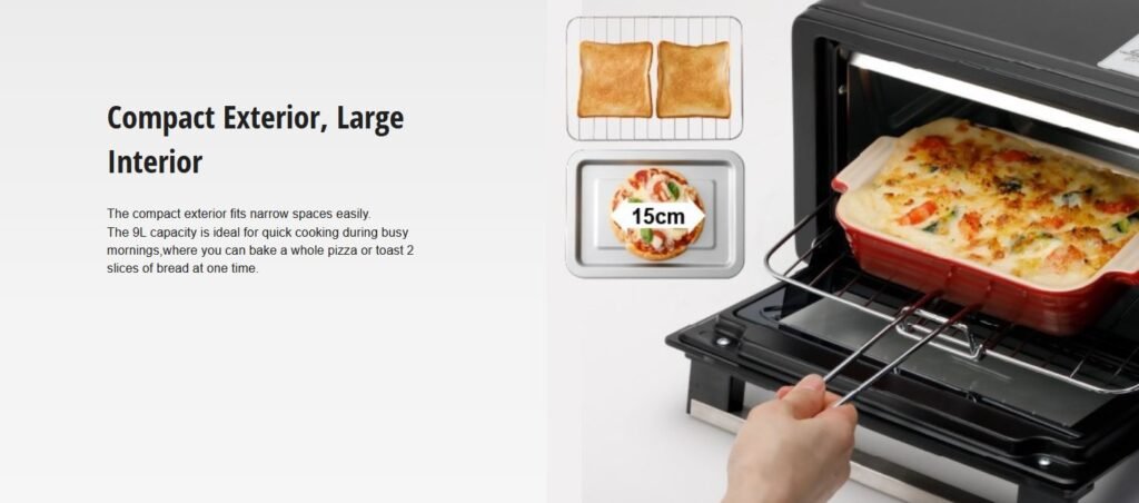 Panasonic 9 Litres Compact Oven Toaster Black NT-H900KTZ