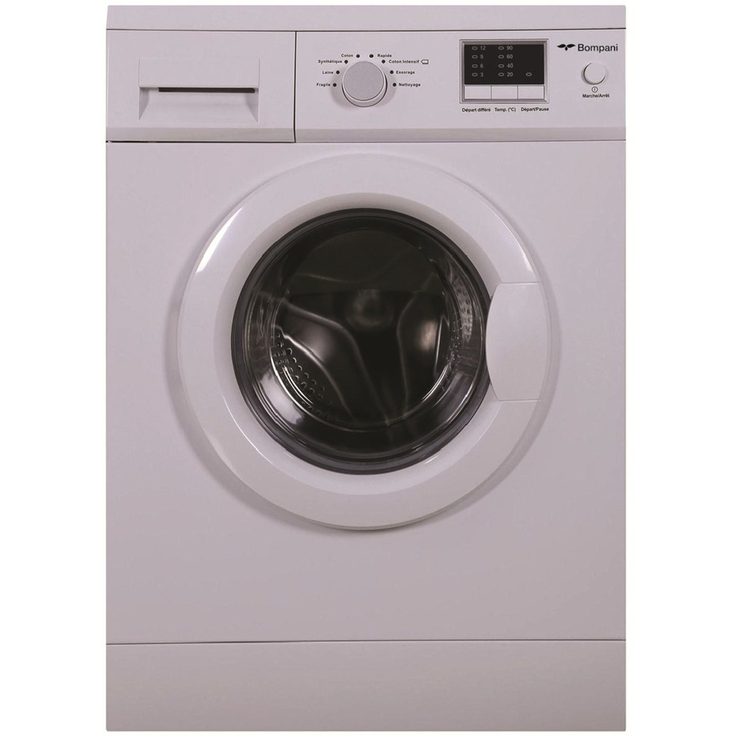 Bompani 6 Kg Front Load Washing Machine 1000 RPM Color White Model - BI2876 - 1 Year Warranty.