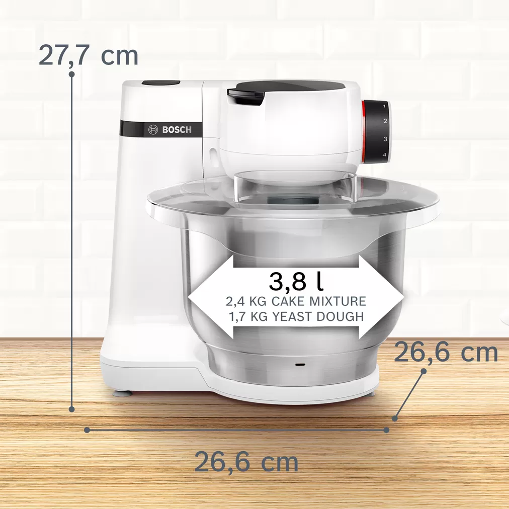 Bosch Series 2 | 3.8 Litres Stand Mixer 700W White Model-MUMS2EW00G | 1 Year Brand Warranty. - Image 2