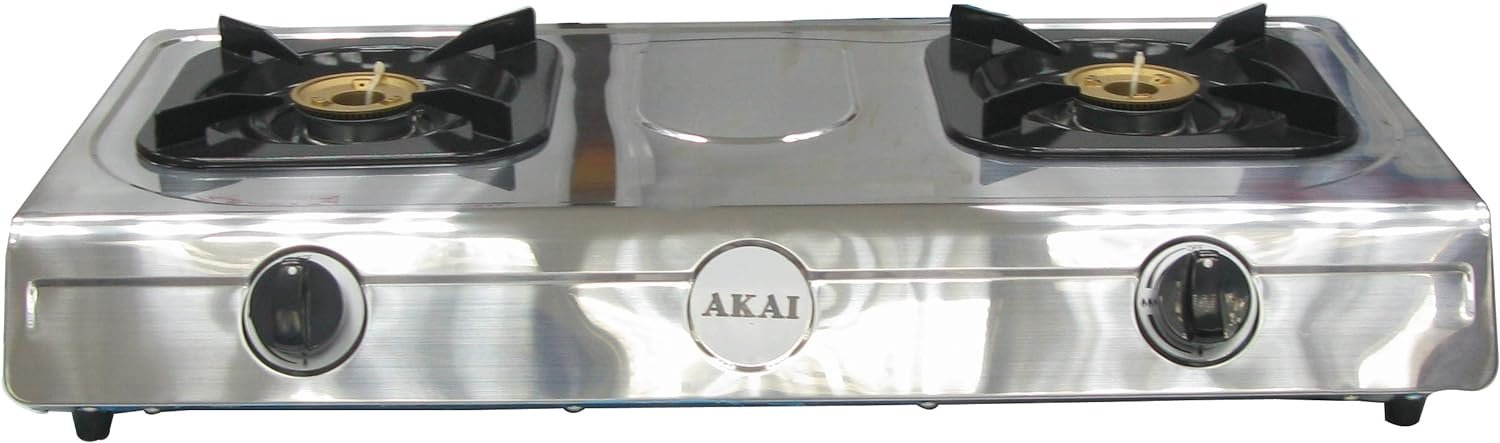 Akai 2 Burners Gas Stove Stainless Steel Model TTMA-2B | 1 Year Warranty - Image 2