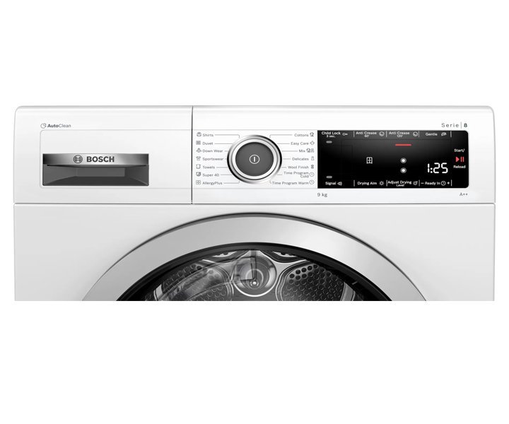 Bosch Series 8 | 9 Kg Front Dryer With Heat Pump White Model-WTX87M90ME | 1 Year Brand Warranty. - Image 3