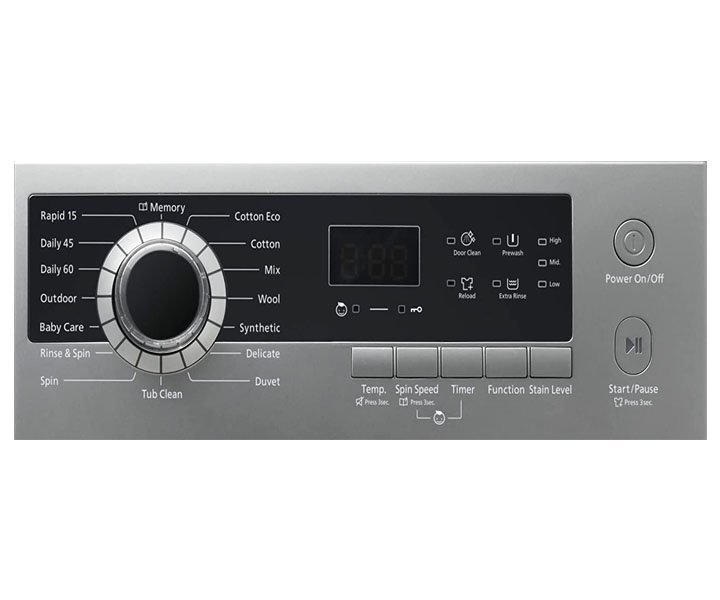 Hitachi 7Kg Front Load Washing Machine, 1200 RPM, 16 Programs, Push Button, Color Silver Model BD70GE3CGXSL | 1 Year Full Warranty. - Image 2