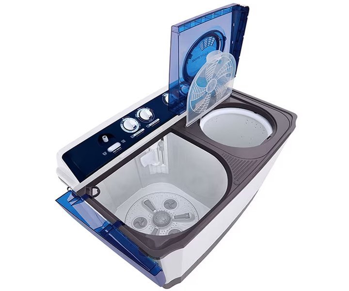 LG 13 Kg Twin Tub Washing Machine, Roller Jet, 3 Wash Programs, Lint Filter, Color White/Blue Model - P1461RWPL - International Version. - Image 4