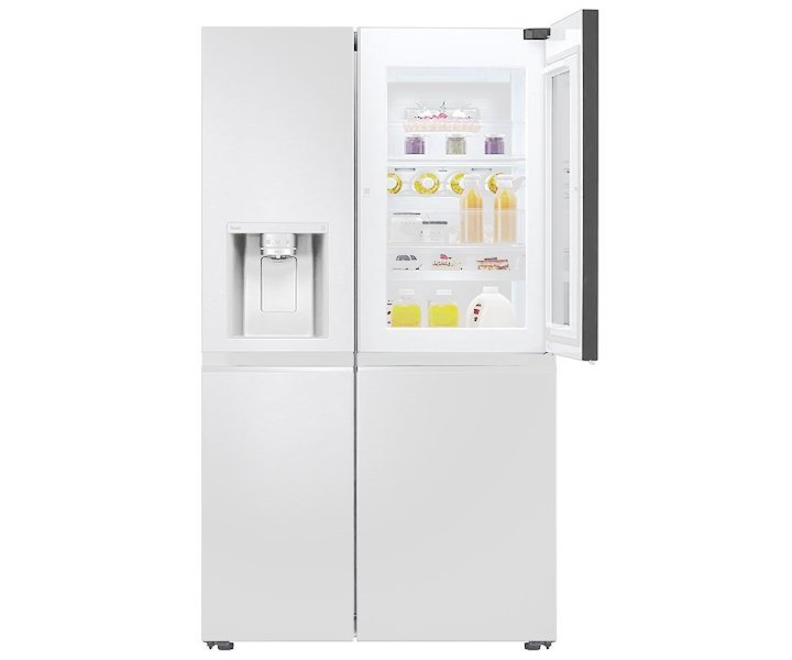 LG 668 Liters Side By Side Refrigerator, French Door, Water Dispenser, Inverter Compressor, Color White Model - GCX267SQCS - International Version. - Image 2