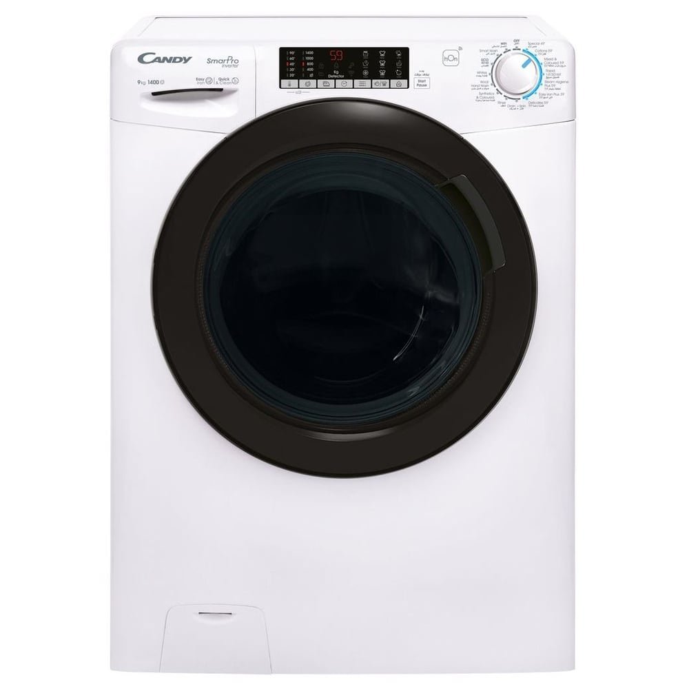 Candy 9 Kg Front Load Washing Machine 1400 RPM Fully Automatic Smart Pro Inverter Color White Model - CSO496TWMB-19 - 1 Year Warranty.