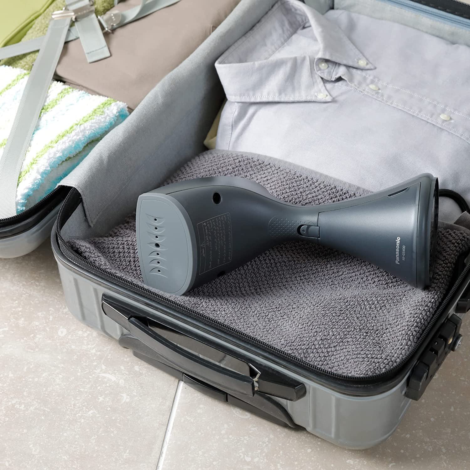 Panasonic Hand Held Garment Steamer 1800 W Color Grey Model-NI-GS400HTH | 1 Year Brand Warranty. - Image 2