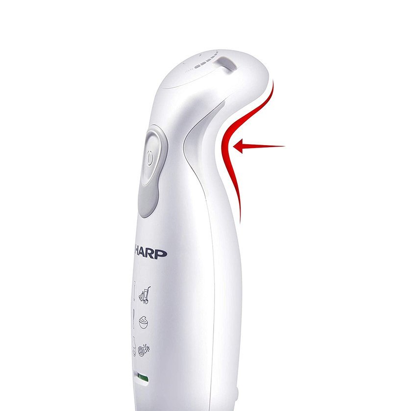 Sharp Hand Blender Steel Shaft with Chopper Whisker and Beaker 750W White Model-EM-HJ41-W3 | 1 Year Warranty. - Image 5