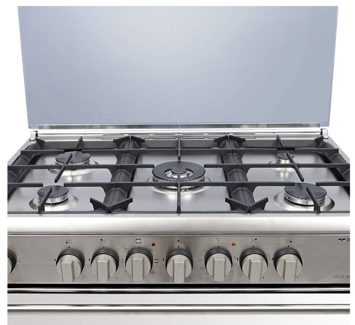 Bompani 5 Burners Gas Cooker With Oven And Grill Silver Model-DIVA90GG5TCIXFAN | 1 Year Warranty - Image 5