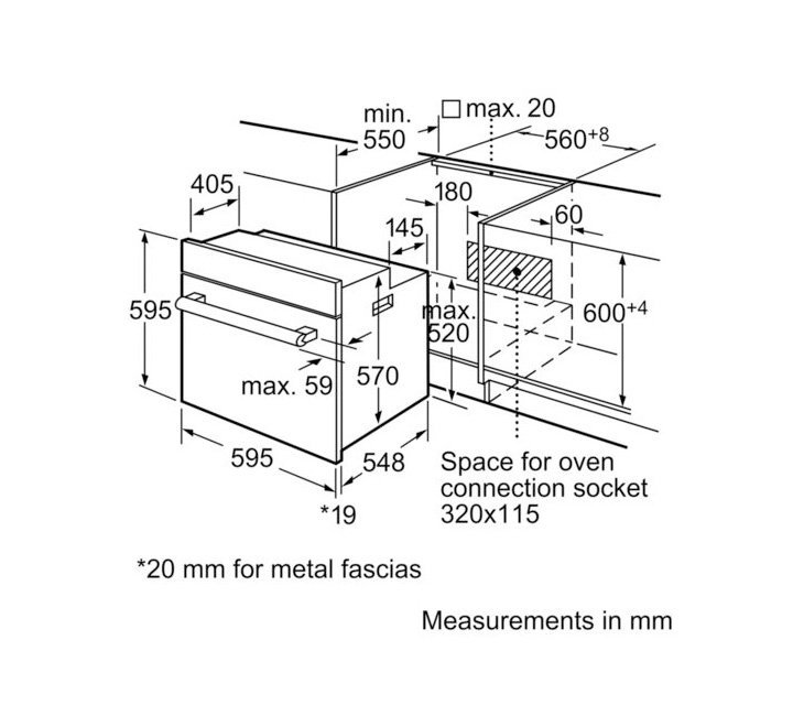 Bosch 66 Litres Built-in Electric Oven 4 Multi-Function heating Modes Model-HBN211E2M | 1 Year Brand Warranty. - Image 3