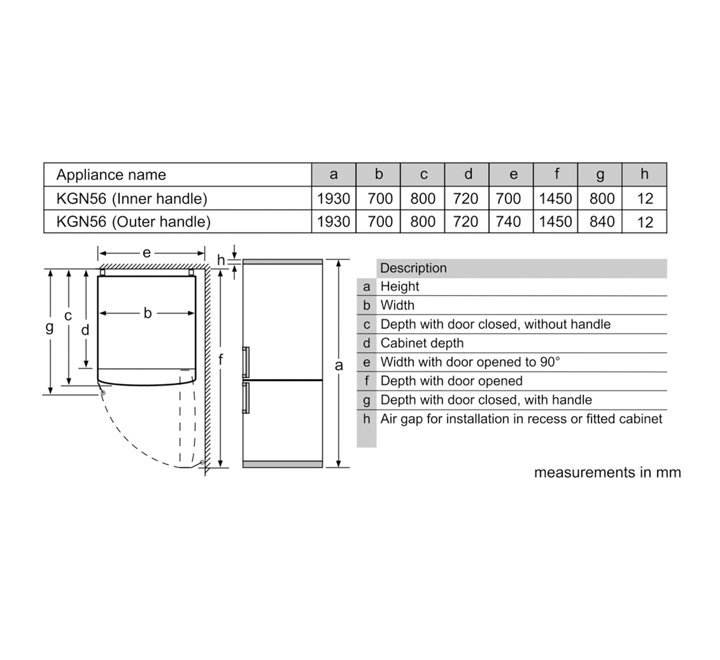 Bosch Serie 4 | 559 Litresn Refrigerator With Bottom Freezer Silver Model-KGN56VI31M | 1 Year Full 5 Years Compressor Warranty. - Image 6