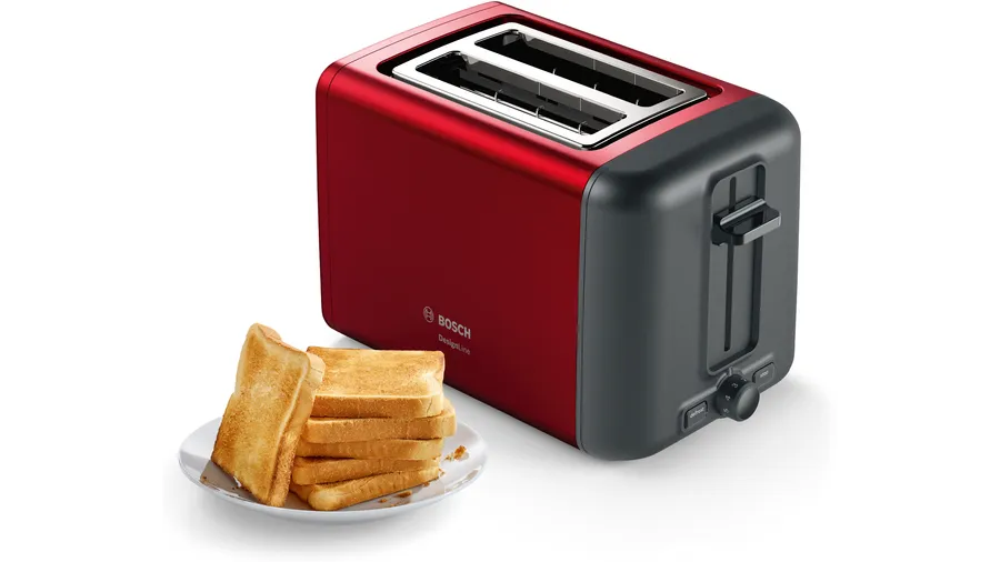 Bosch Compact Toaster DesignLine Color Red Model-TAT3P424DE | 1 Year Brand Warranty. - Image 7