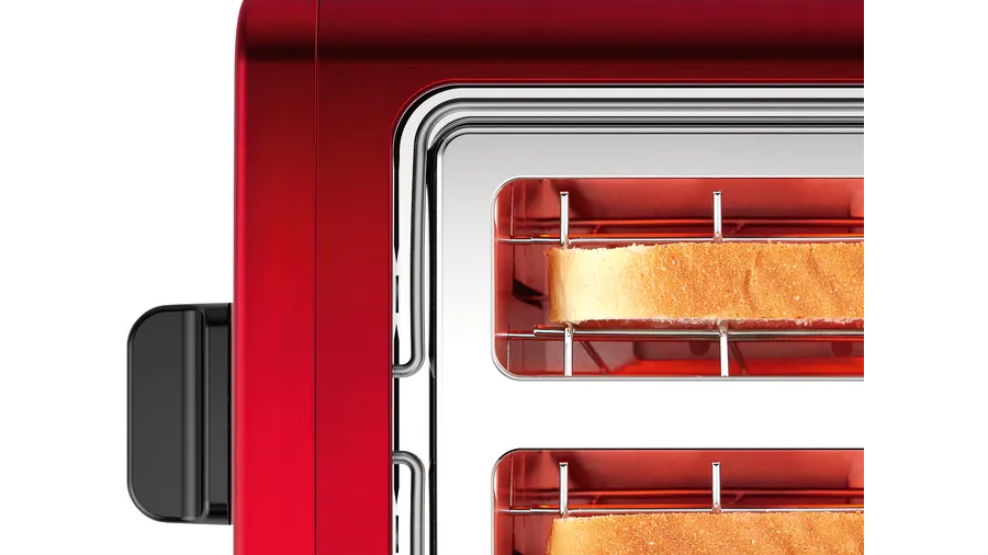 Bosch Compact Toaster DesignLine Color Red Model-TAT3P424DE | 1 Year Brand Warranty. - Image 3