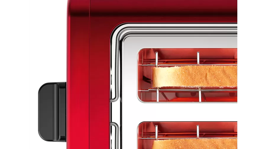 Bosch Compact Toaster DesignLine Color Red Model-TAT4P424GB | 1 Year Brand Warranty. - Image 4