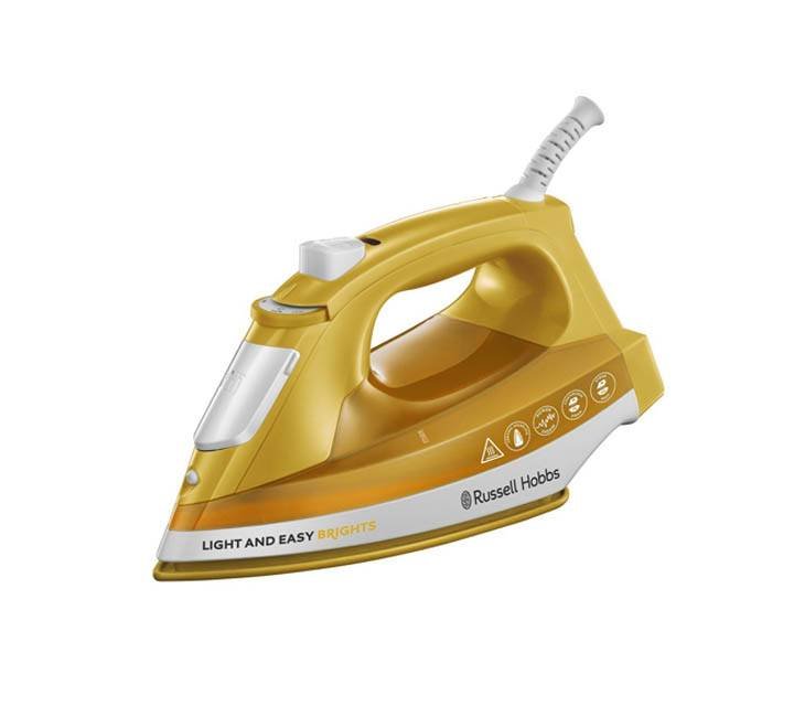 Russell Hobbs 2400W Ceramic Soleplate Steam Iron Mango/Yellow Model 24800 | 1 Year Full Warranty