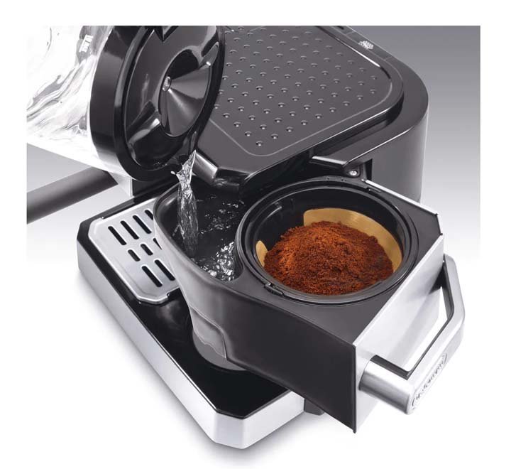 DeLonghi Combi Espresso and Filter Coffee Machine Silver Model BCO420 | 1 Year Full Warranty - Image 6