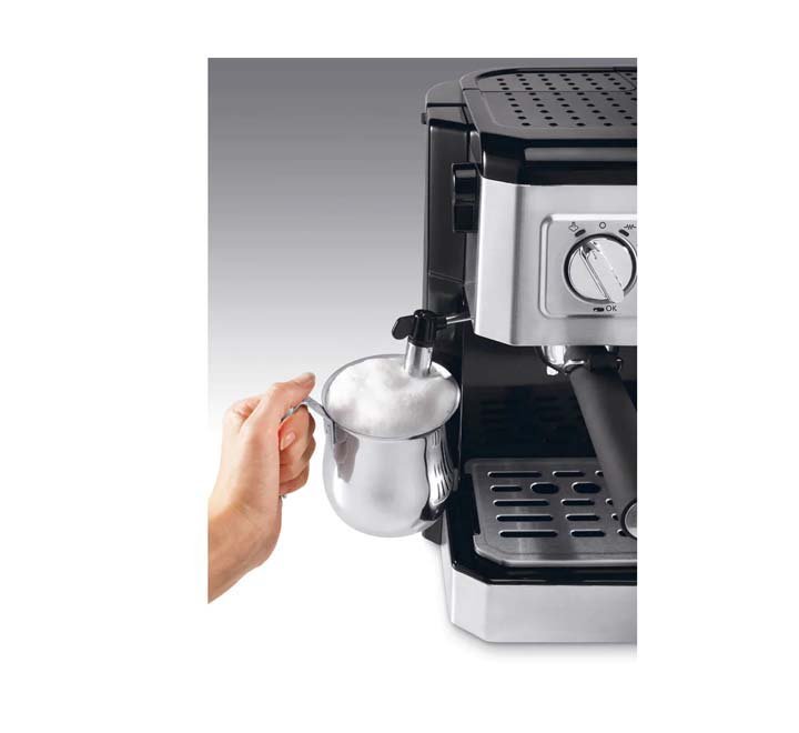 DeLonghi Combi Espresso and Filter Coffee Machine Silver Model BCO420 | 1 Year Full Warranty - Image 7