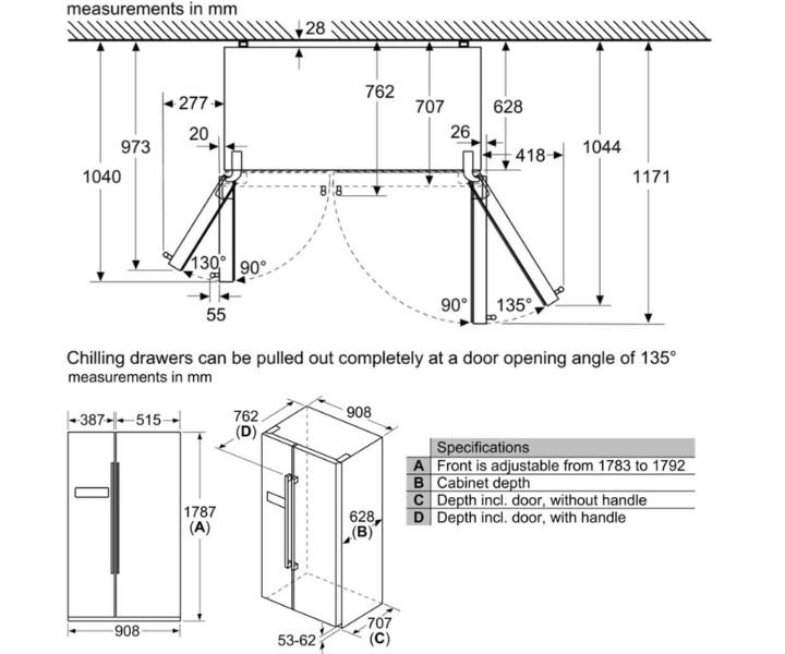 Siemens 616 Liters Side By Side Refrigerator Inox Model KA93NVL30M | 1 Year Warranty - Image 8