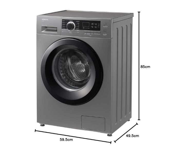 Hitachi 7Kg Front Load Washing Machine, 1200 RPM, 16 Programs, Push Button, Color Silver Model BD70GE3CGXSL | 1 Year Full Warranty. - Image 4