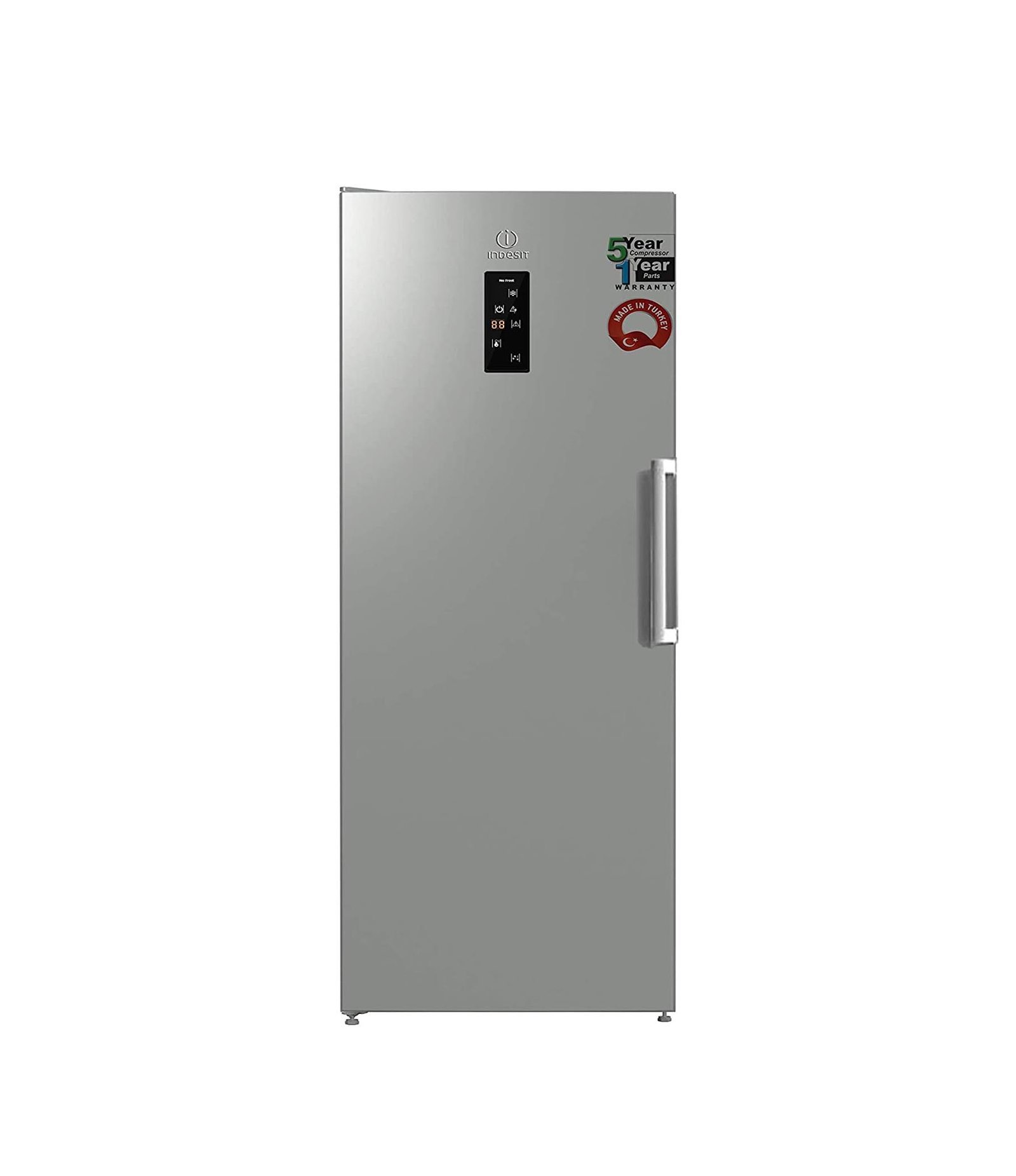 Indesit 260 Liters 7 Drawer Single Door Upright Freezer Inox Model UI8-F1DX | 1 Year Full 5 Years Compressor Warranty
