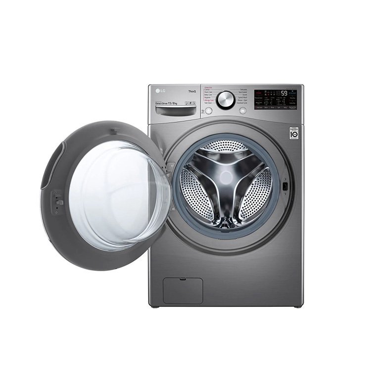 LG 15 Kg Washer 8 Kg Dryer Front Load AI DD™, Steam™, ThinQ™, 1400 RPM, Platinum Color Silver Model - F0L9DGP2S - International Version. - Image 3