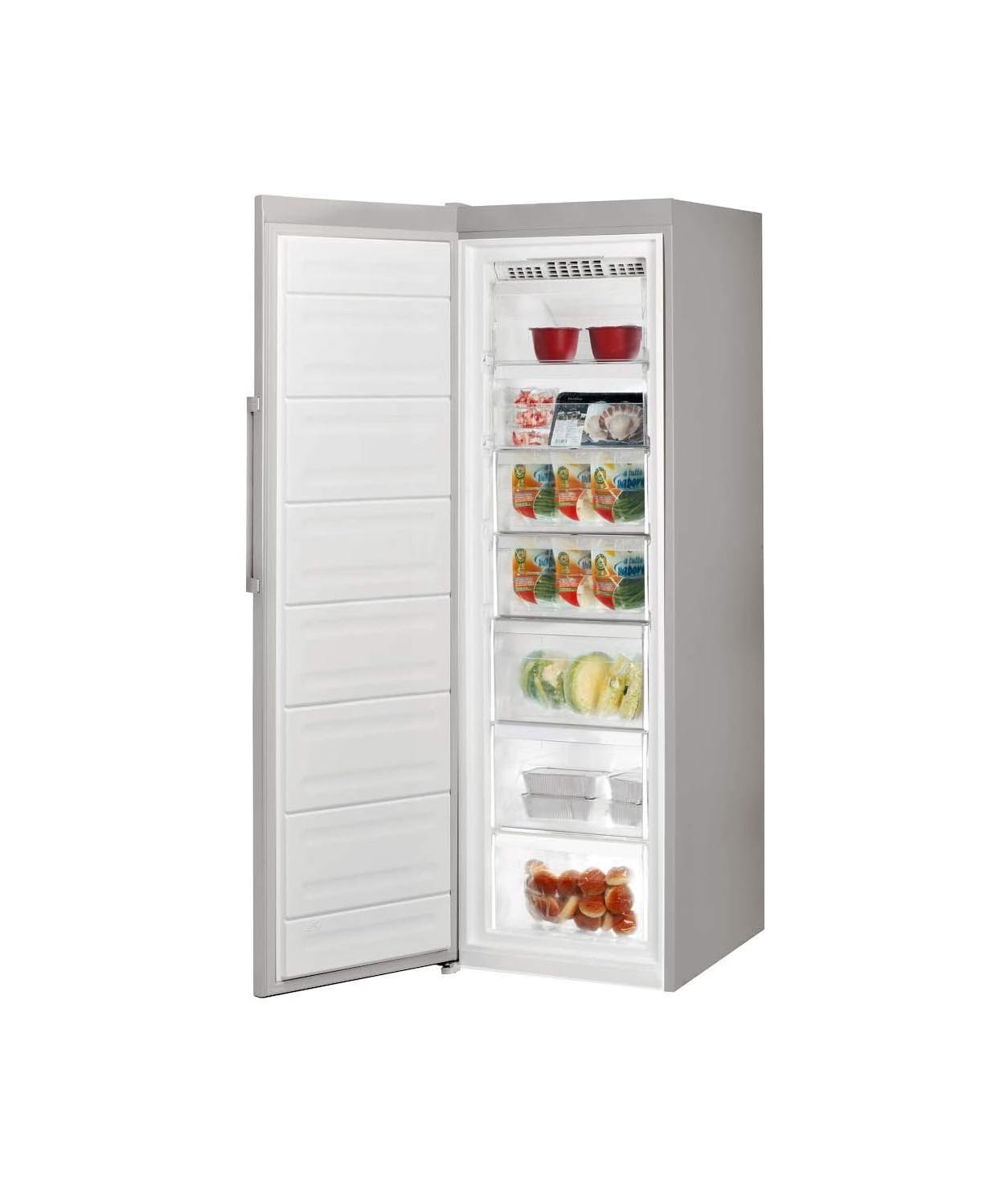 Indesit 260 Liters 7 Drawer Single Door Upright Freezer Inox Model UI8-F1DX | 1 Year Full 5 Years Compressor Warranty - Image 2