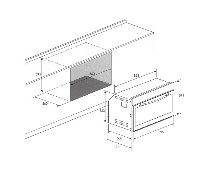 Bompani 90x60cm 100 L Built-In Gas Oven Model-B0243YG | 1 Year Warranty - Image 2