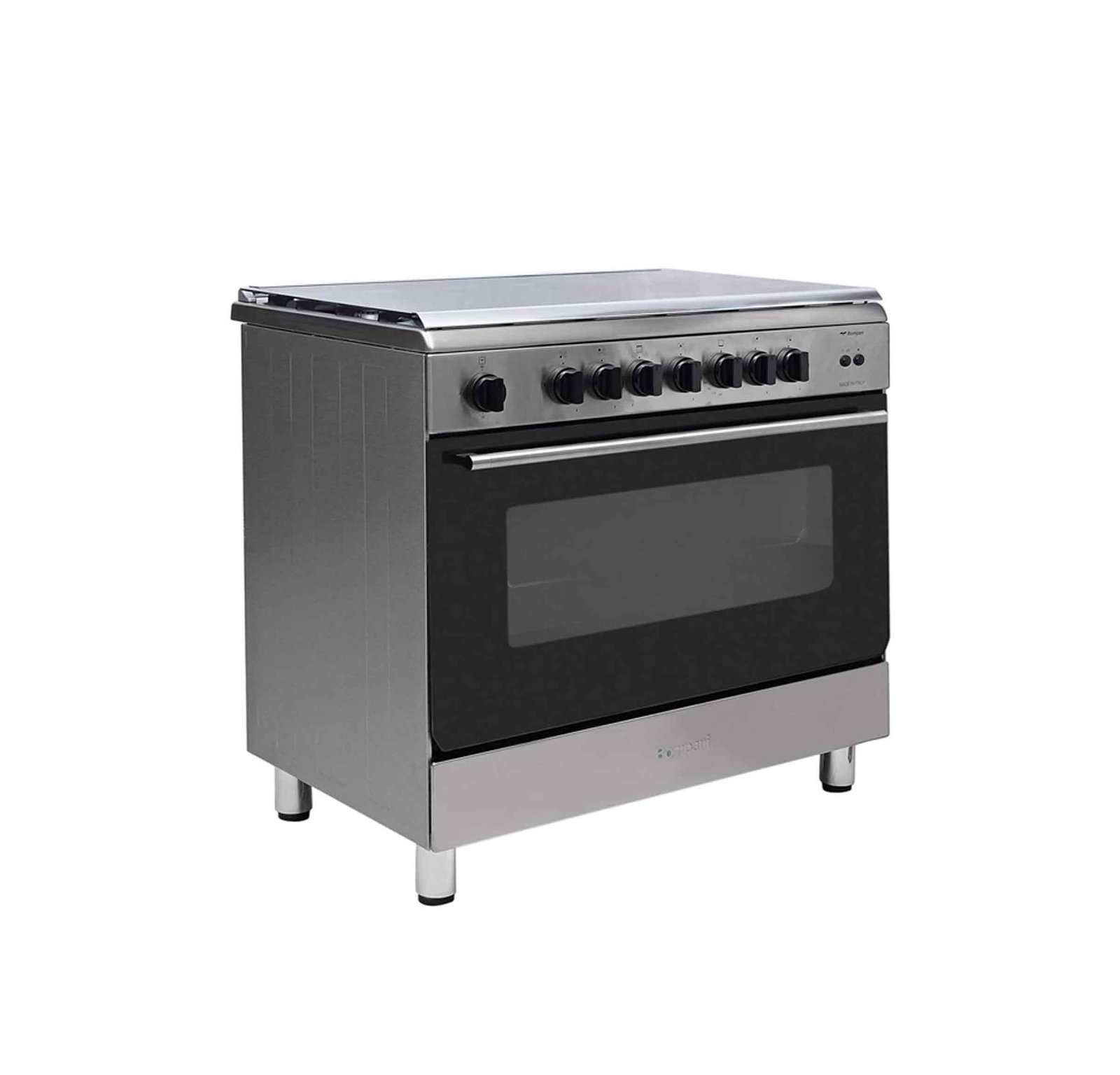 Bompani 90x60 Cm Gas Cooker 5 Gas Burners With Oven And Grill Silver Model-90GG5TCIX | 1 Year Warranty. - Image 2