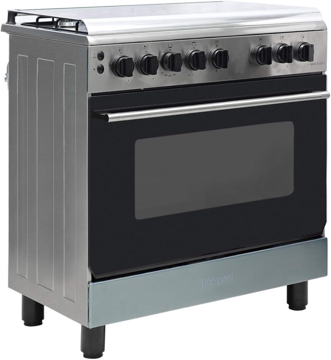 Bompani 5 Gas Burners With Oven And Grill Stainless Steel Model-ESSENTIAL80GG5TCIX | 1 Year Warranty - Image 2
