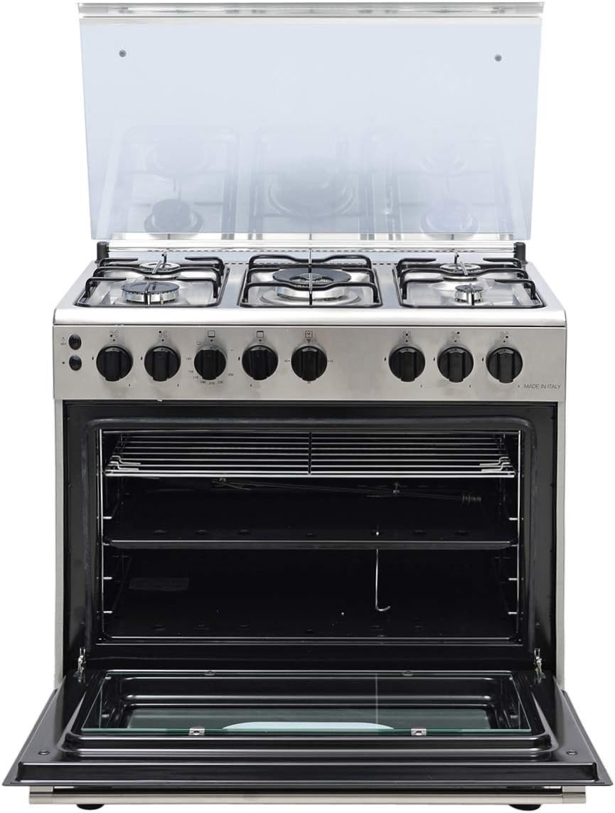 Bompani 5 Gas Burners With Oven And Grill Stainless Steel Model-ESSENTIAL80GG5TCIX | 1 Year Warranty - Image 3