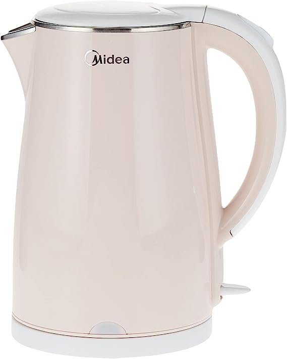 Midea 1.7 Liters Double Wall Electric Kettle Light Orange Model MKHJ1705R | 1 Year Full Warranty