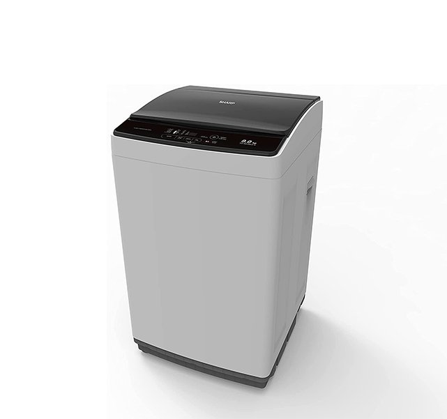 Sharp 9 Kg Washing Machine Top Load Fully Automatic With Stainless Steel Light Gray Tub Model-ES-ME95CZ-S | 1 Year Warranty.