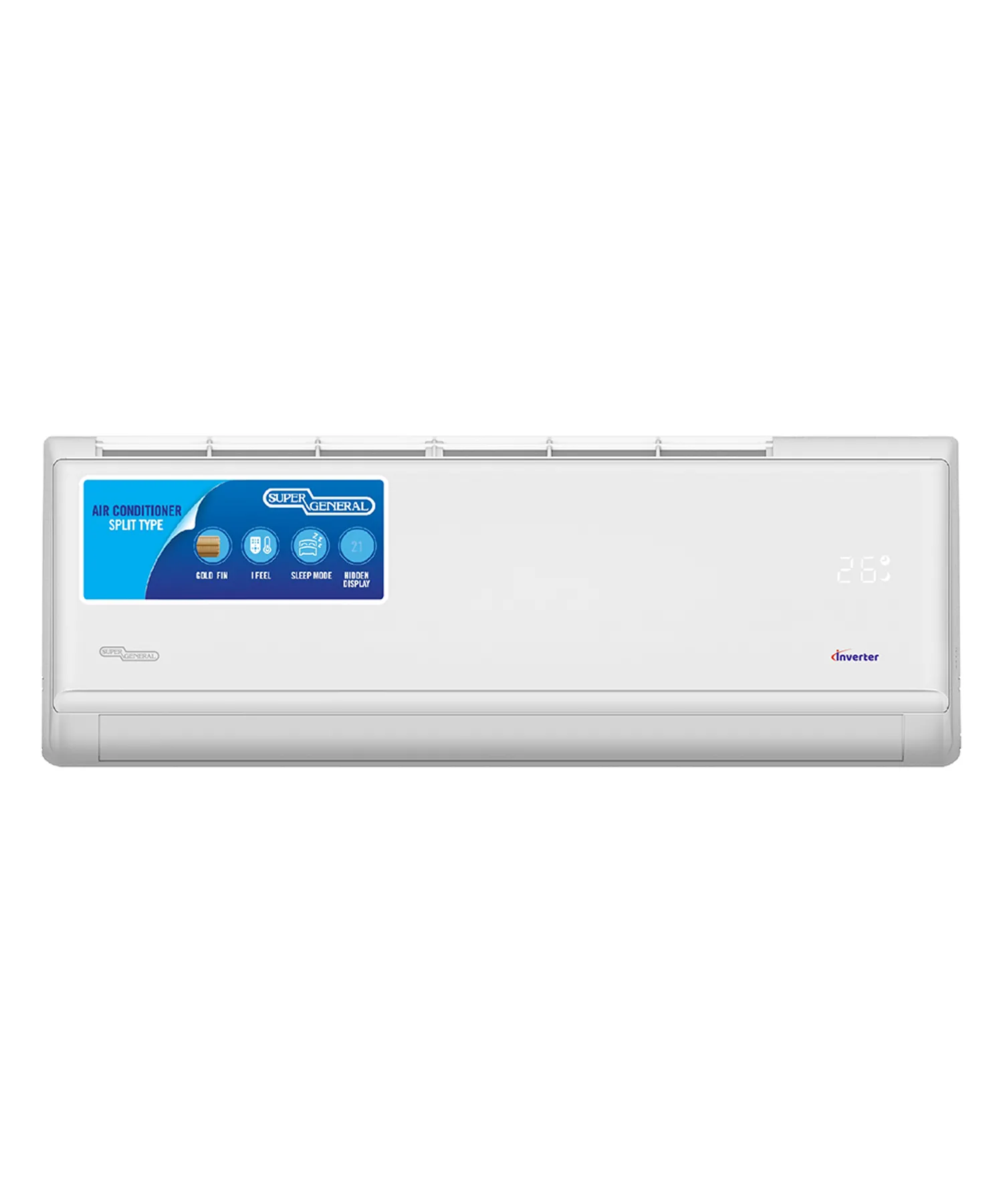 Super General 1.5 Ton Split Air Conditioner Inverter Compressor 18000 BTU Color White Model - SGS181i - 1 Year Full 5 Year Compressor Warranty.