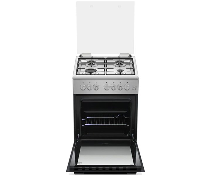 Haier Free Standing 60x60cm 4 Burners Gas Cooker Silver Model-HCR6060GT2 | 1 Year Warranty - Image 2