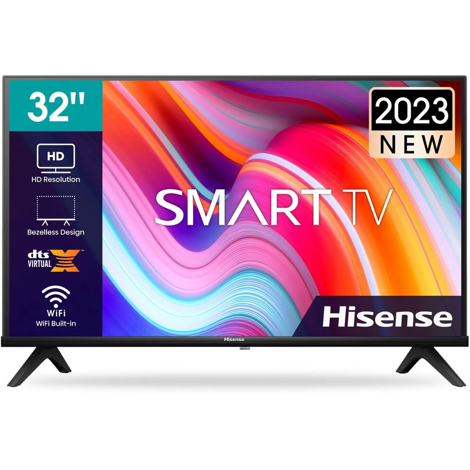Hisense 32 Inch Smart TV HD VIDAA Dolby DTS HD Sound High Contrast Color Black Model - 32A4K - 1 Year Warranty.