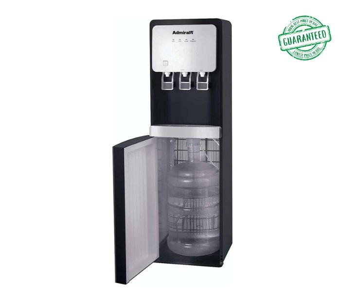 Admiral Bottom Load 3 Tap Water Dispenser, Black/Silver Model - ADWD3BL | 1 Year Full Warranty