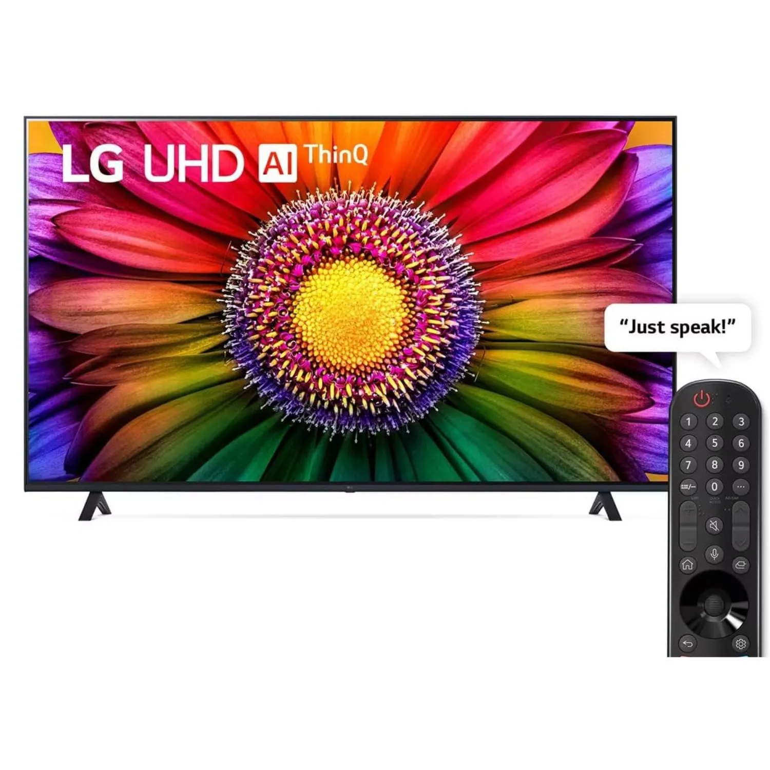 LG 75 Inch Smart TV, 4K UHD, (UR8000 Series), Magic Remote, HDR WebOS, Color Black Model - 75UR80006LJ.AMAE | 1 Year Warranty