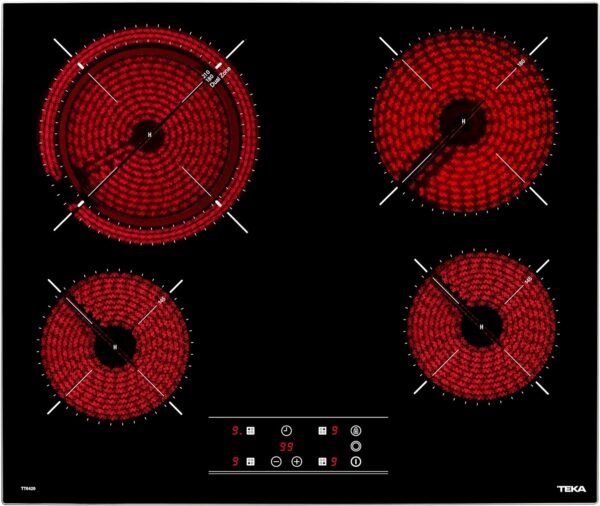 Teka 60cm Vitroceramic Hob with 4 zones and Touch Control Black Model TT6420 | 1 year warranty - Image 2