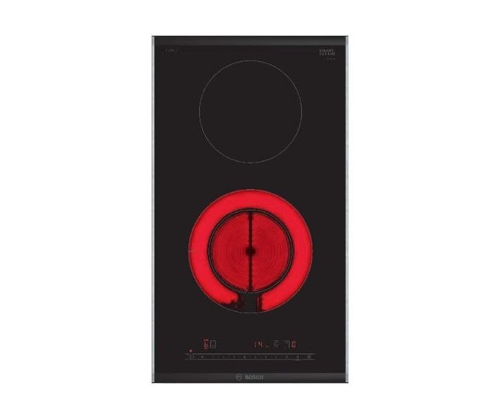 Bosch Series 6 Domino Electric Hob 30 cm Surface Mount Color Black Model PKF375FP2E | 1 Year Warranty