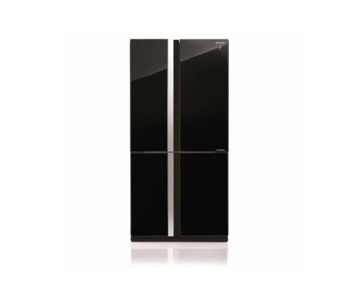 Sharp 605 Litres Refrigerator 4 Doors Black Glass Model SJ-FS87V-BK | 1 Year Full 5 Years Compressor Warranty