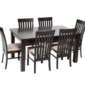 Galaxy Design Wooden Dining Table Set With 6 Chairs