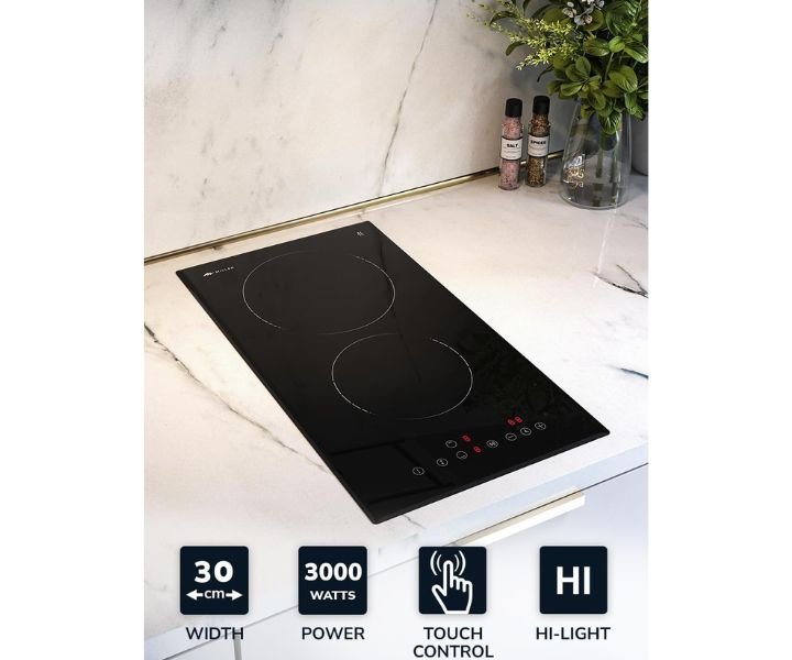 MILLEN Built in Electric Hob 30 cm 2-Burner With Glass Kanger Induction Technology Black Model-MEH 302 BL | 3 Years Brand Warranty. - Image 2