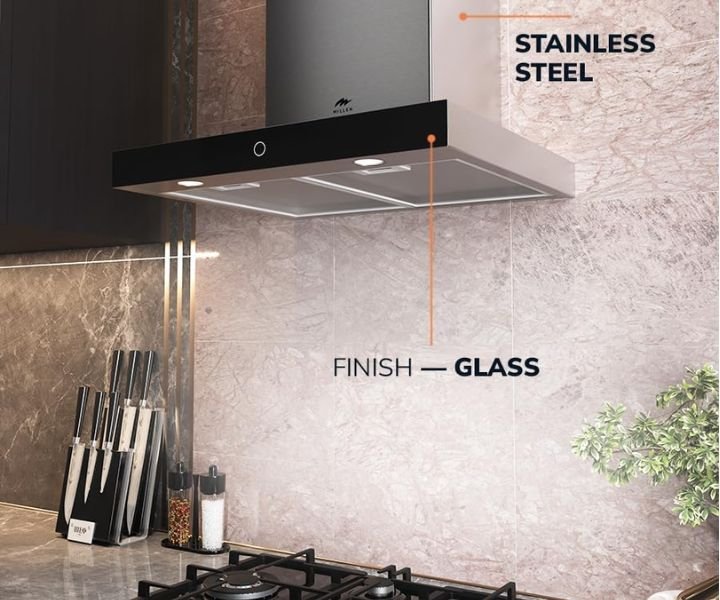 MILLEN Kitchen Chimney Hood 60 cm With Glass Finishing Black Model-MKHG 603 BL | 3 Years Brand Warranty. - Image 5