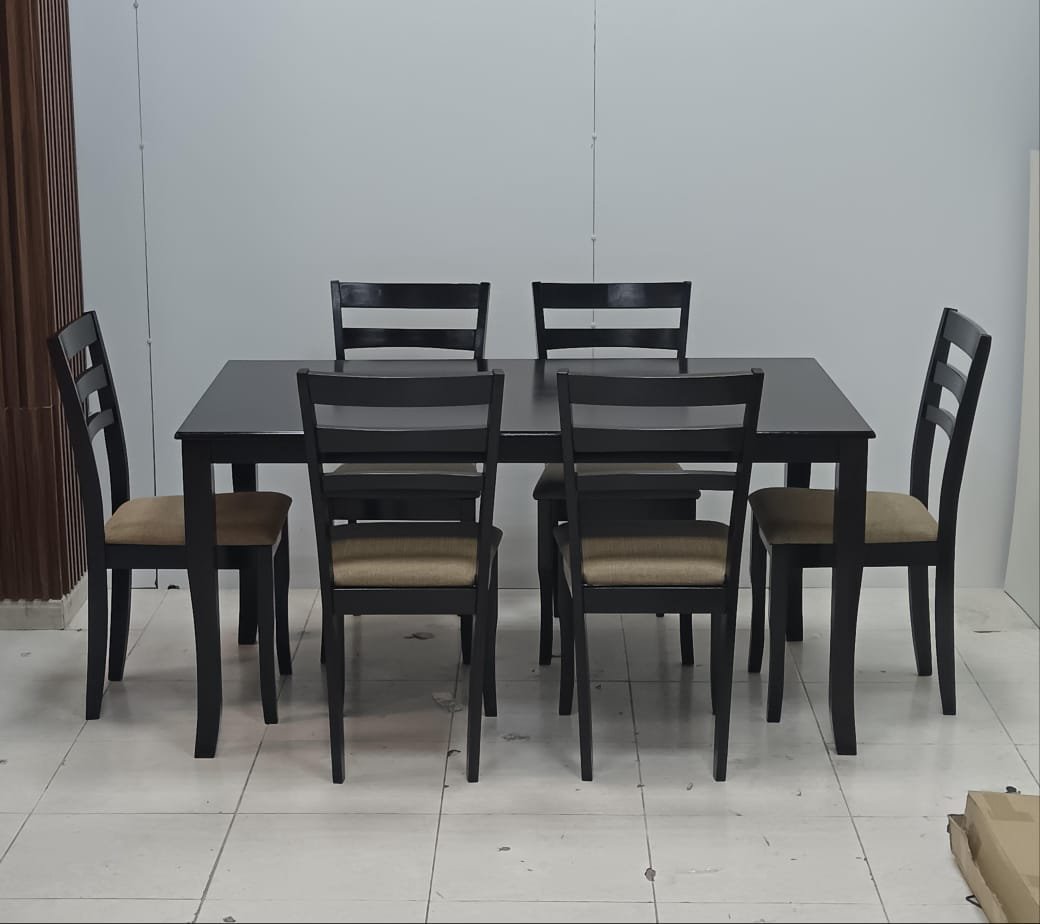 Wooden Dining Table and Chairs (1+6) color Wenge (SBF-5511-6)