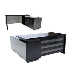 Executive Office Table (Black+Dark Grey Marble) TF-7866-1.6 (160 cm)